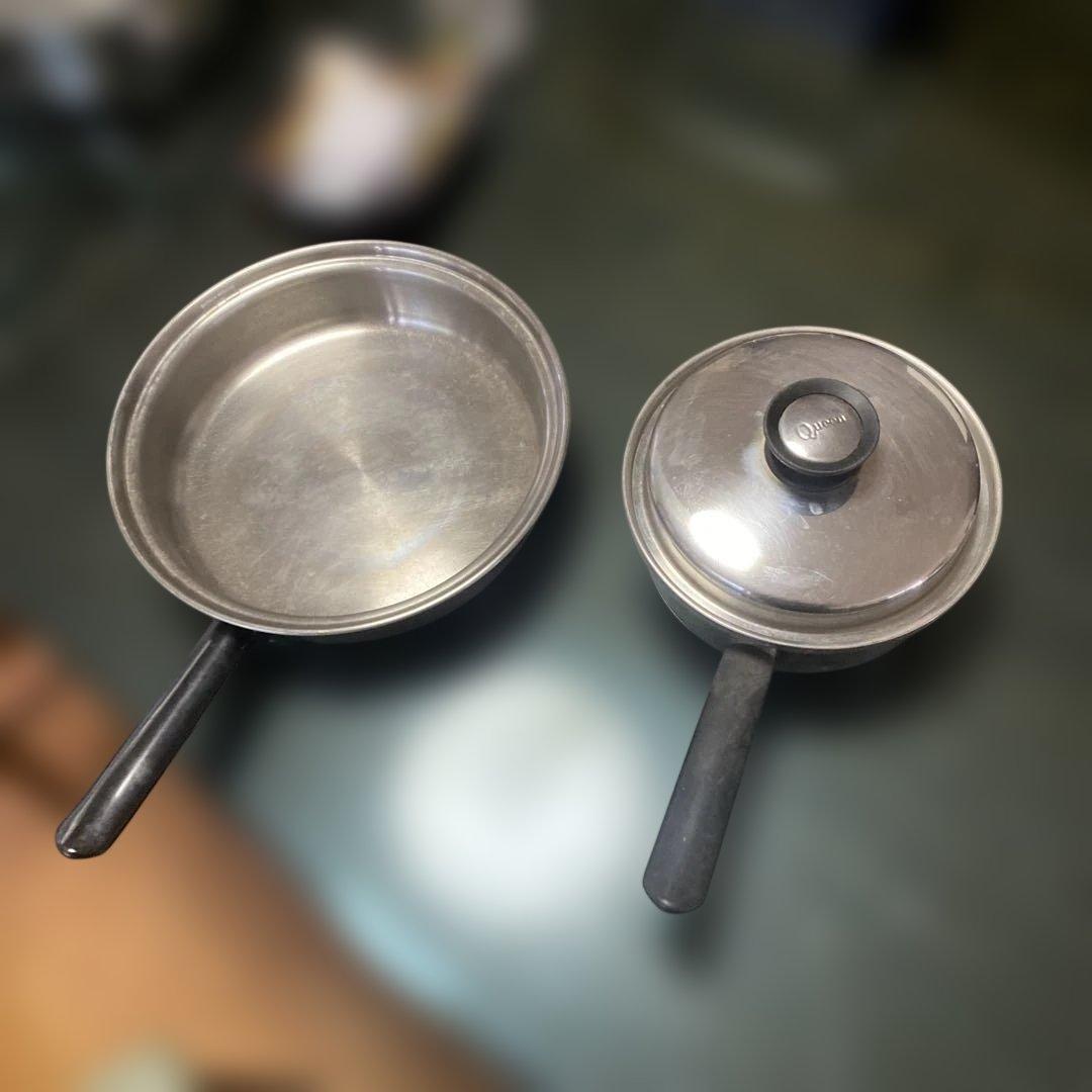 アムウェイクイーン片手鍋Amway QueenUSA 2セット片方は蓋なし