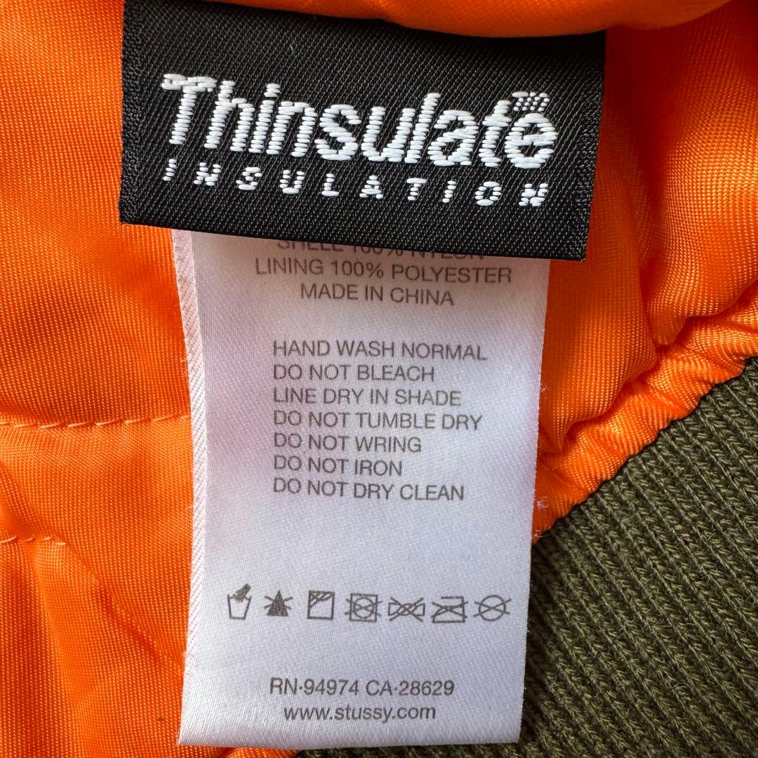 n35【STUSSY】MA-1 フライトジャケット ウィンドストッパー