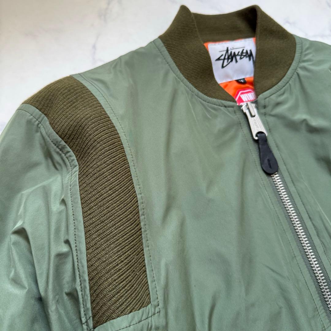 n35【STUSSY】MA-1 フライトジャケット ウィンドストッパー