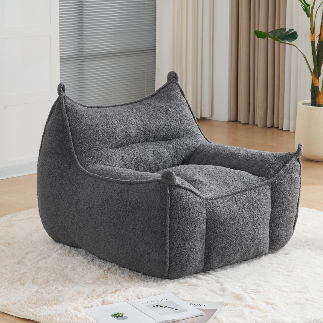 【新品】圧縮完成品 一人用ふわふわソファ 耐荷重150kg ミニサイズ