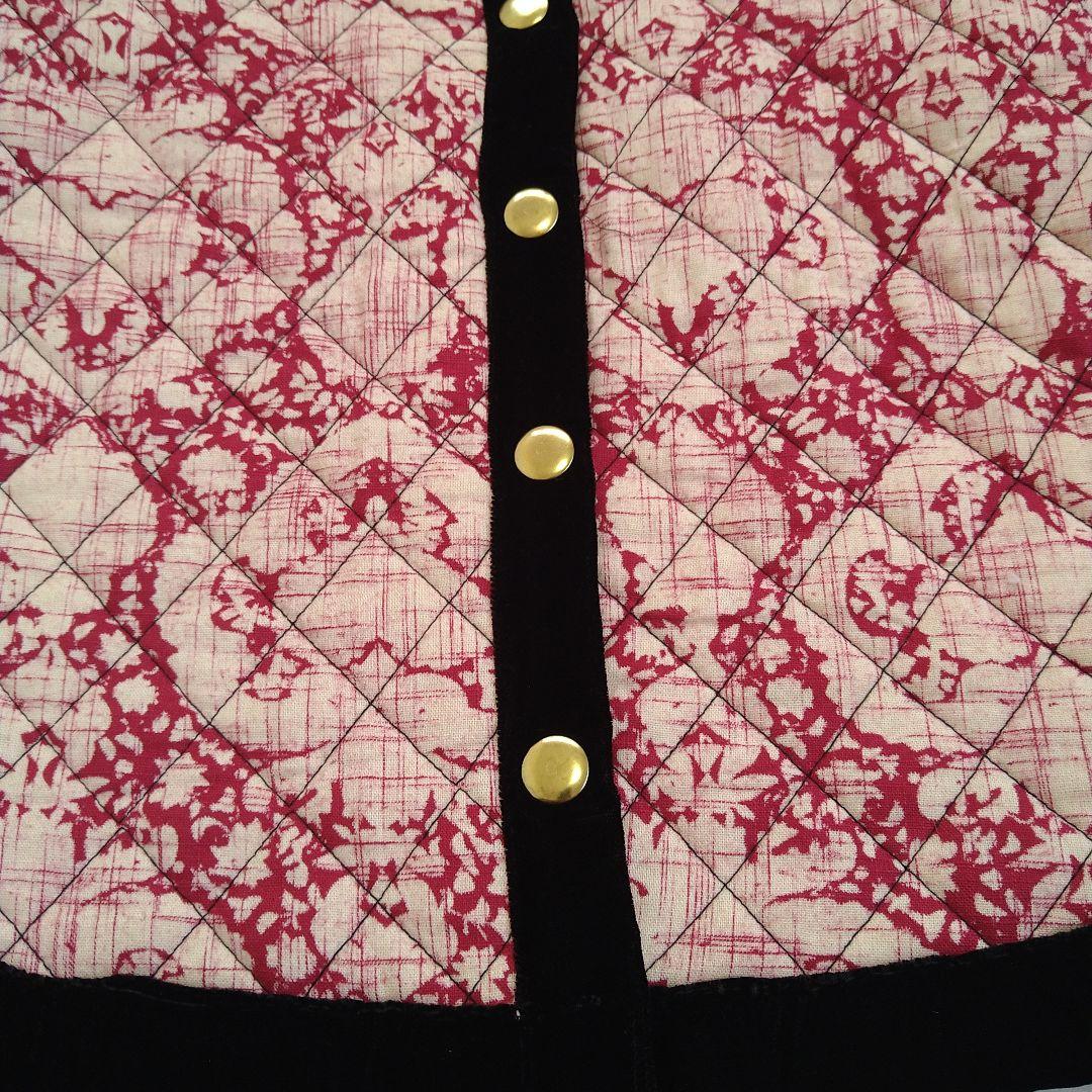 Bonjour diary ベロア キルティングコートドレス2Y