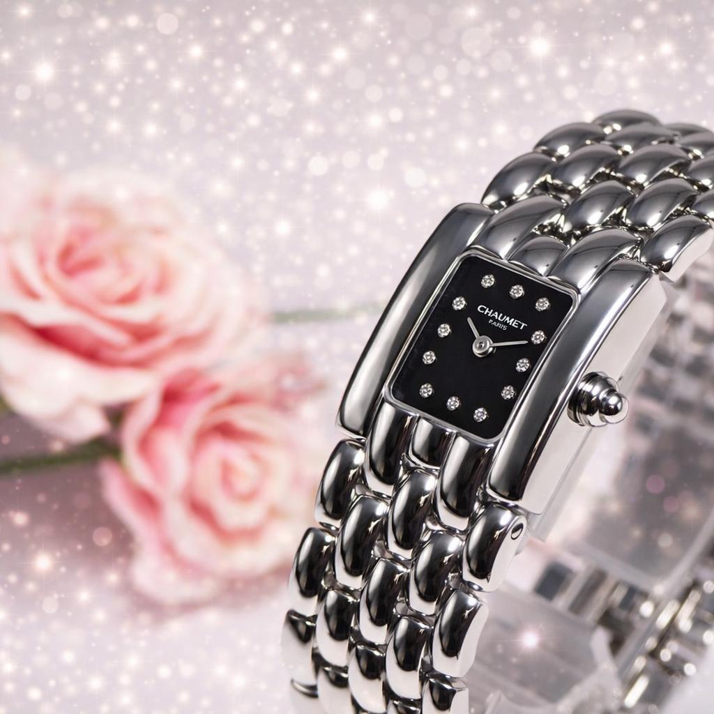 新同品 ショーメ CHAUMET ケイシス 12Pダイヤ 腕時計 H493