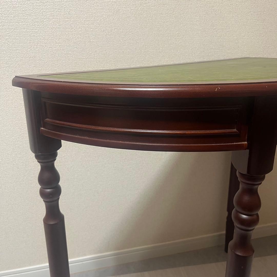 希少　イギリス　英国　アンティーク　ハーフムーンテーブル　コンソールテーブル