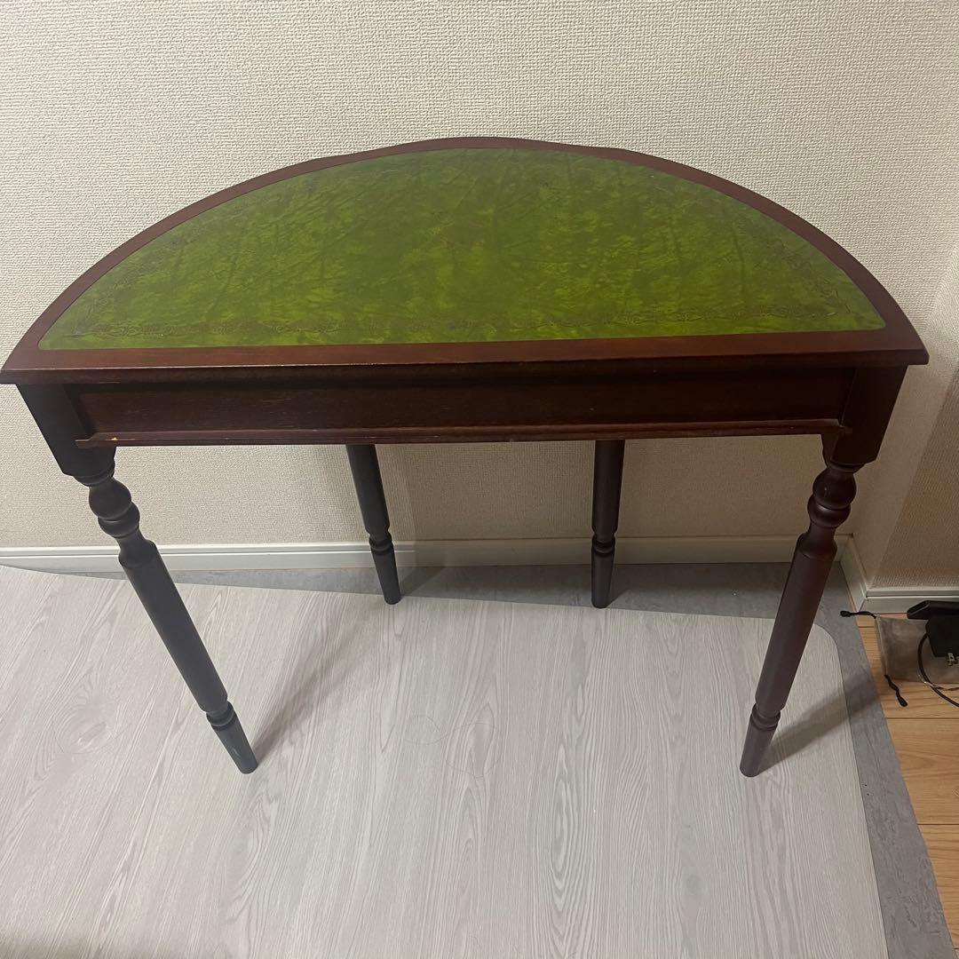 希少　イギリス　英国　アンティーク　ハーフムーンテーブル　コンソールテーブル