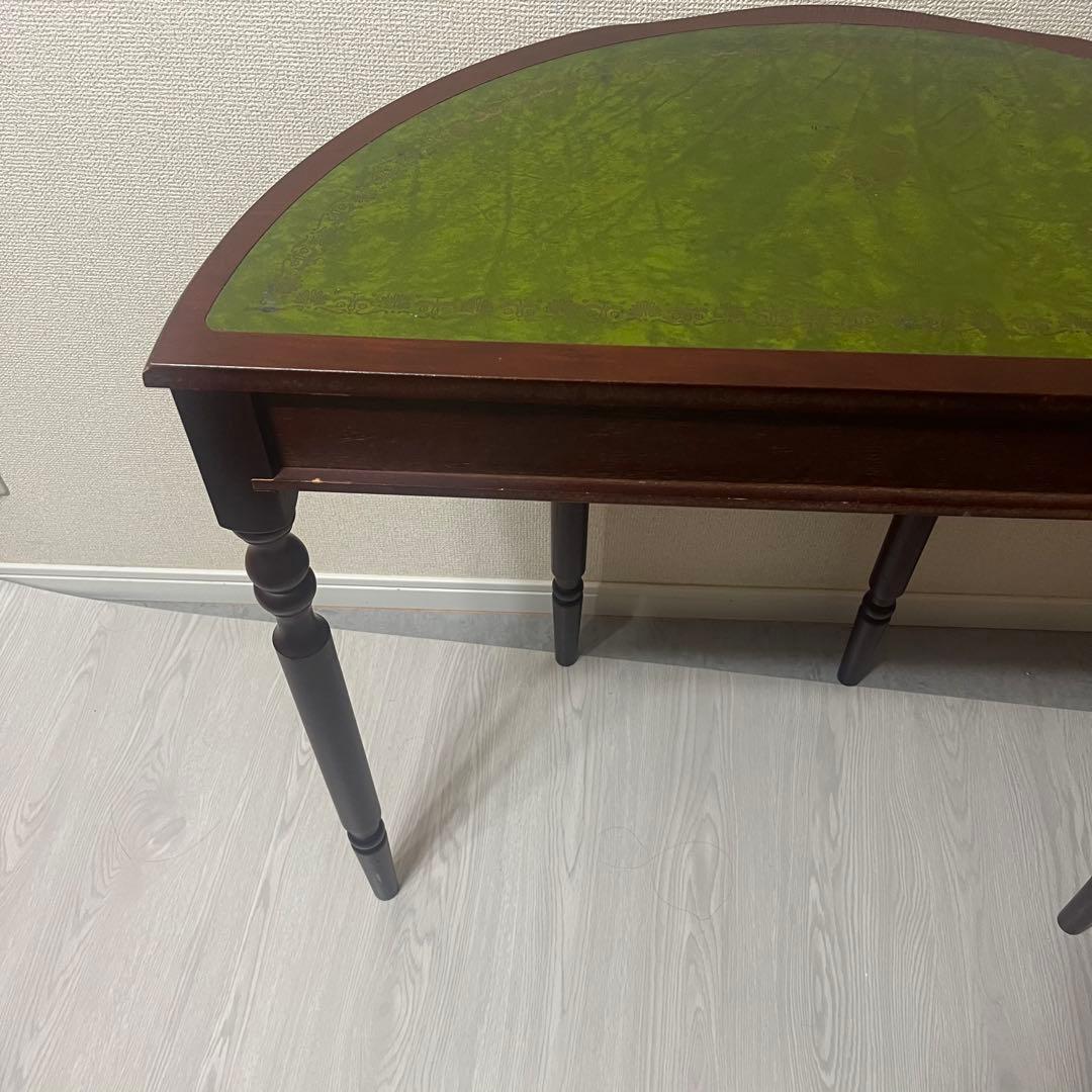 希少　イギリス　英国　アンティーク　ハーフムーンテーブル　コンソールテーブル