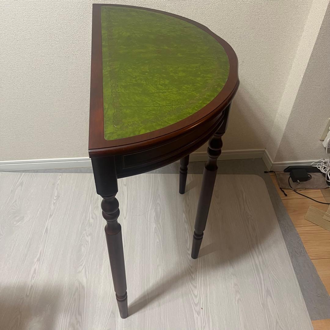 希少　イギリス　英国　アンティーク　ハーフムーンテーブル　コンソールテーブル