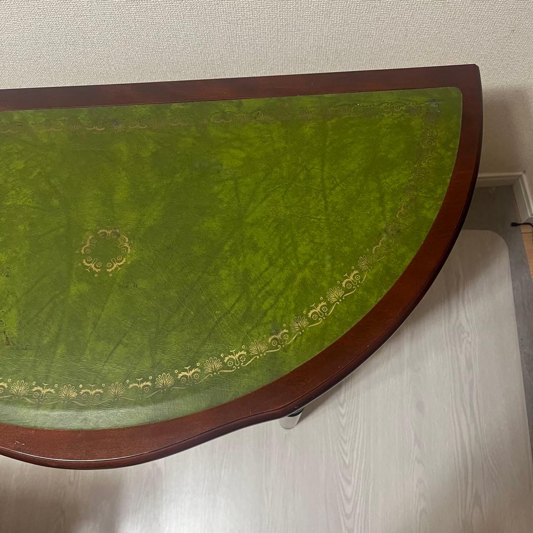 希少　イギリス　英国　アンティーク　ハーフムーンテーブル　コンソールテーブル