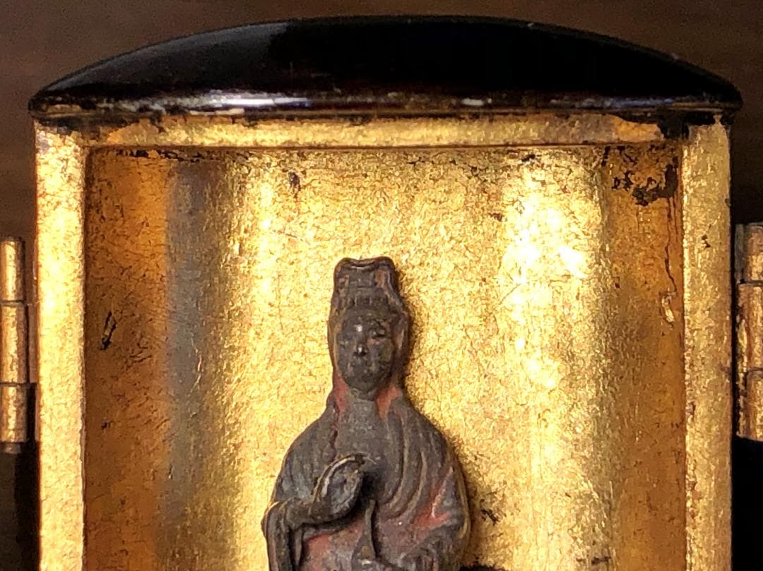 【 厨子入り観音 】　携行仏　江戸～戦前