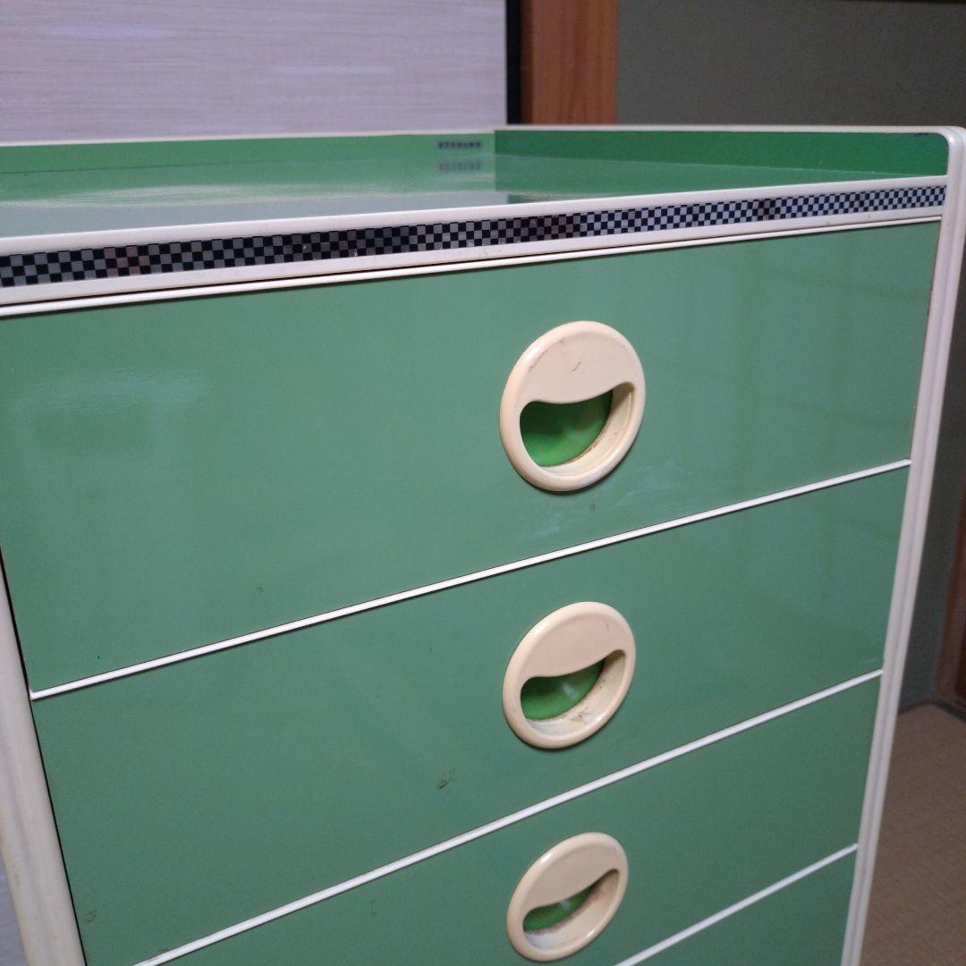 昭和時代 レトロ家具 チェスト 引き出し グリーン