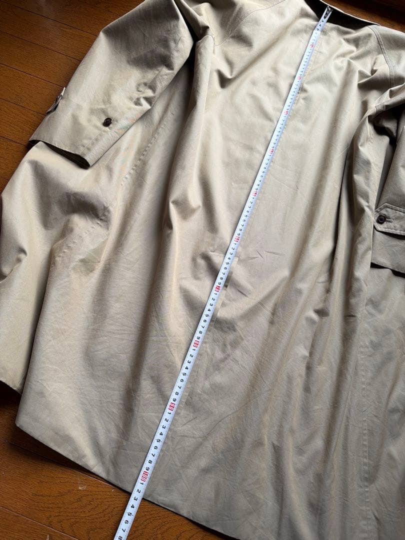 バーバリー ノバチェック ステンカラーコート ベージュ L相当