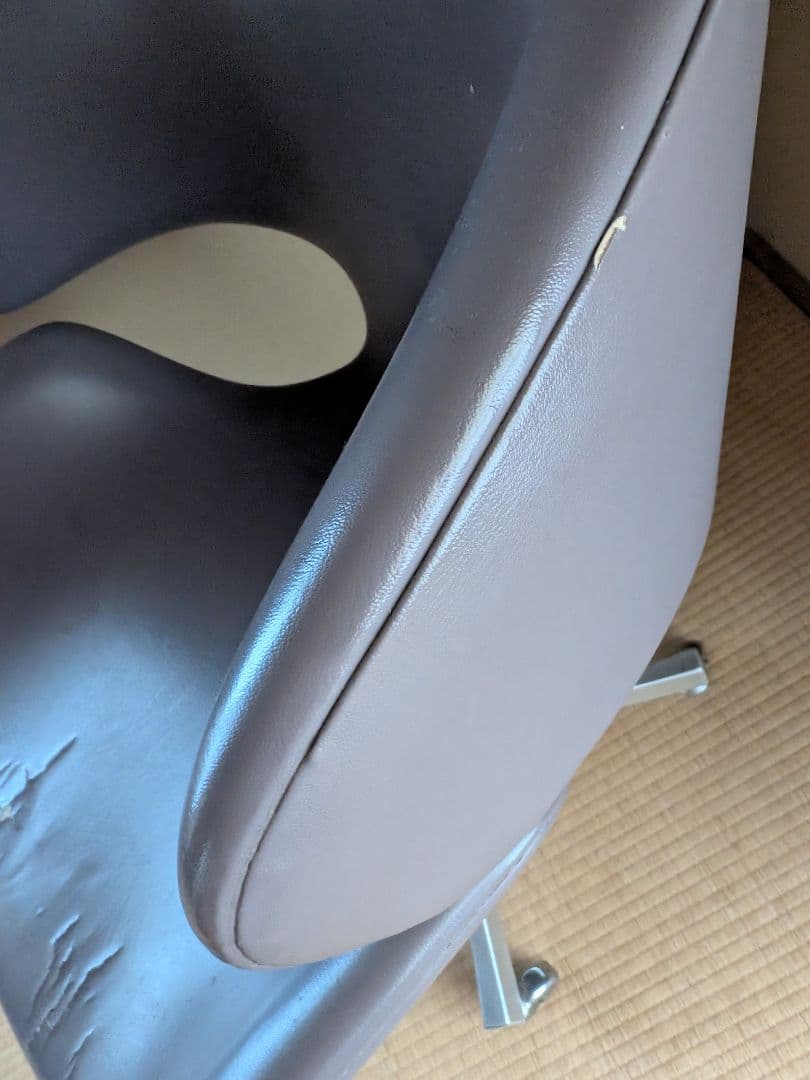 天童木工★剣持勇キャスター付きカブトチェアKABUTO chair ブラウン