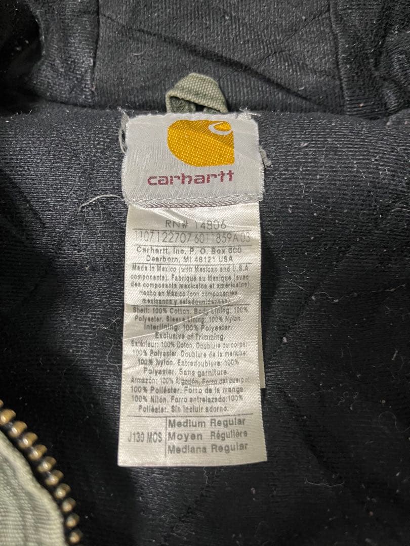 ゴールデンサイズ！　鬼フェード　カーハート　アクティブジャケット モスグリーン