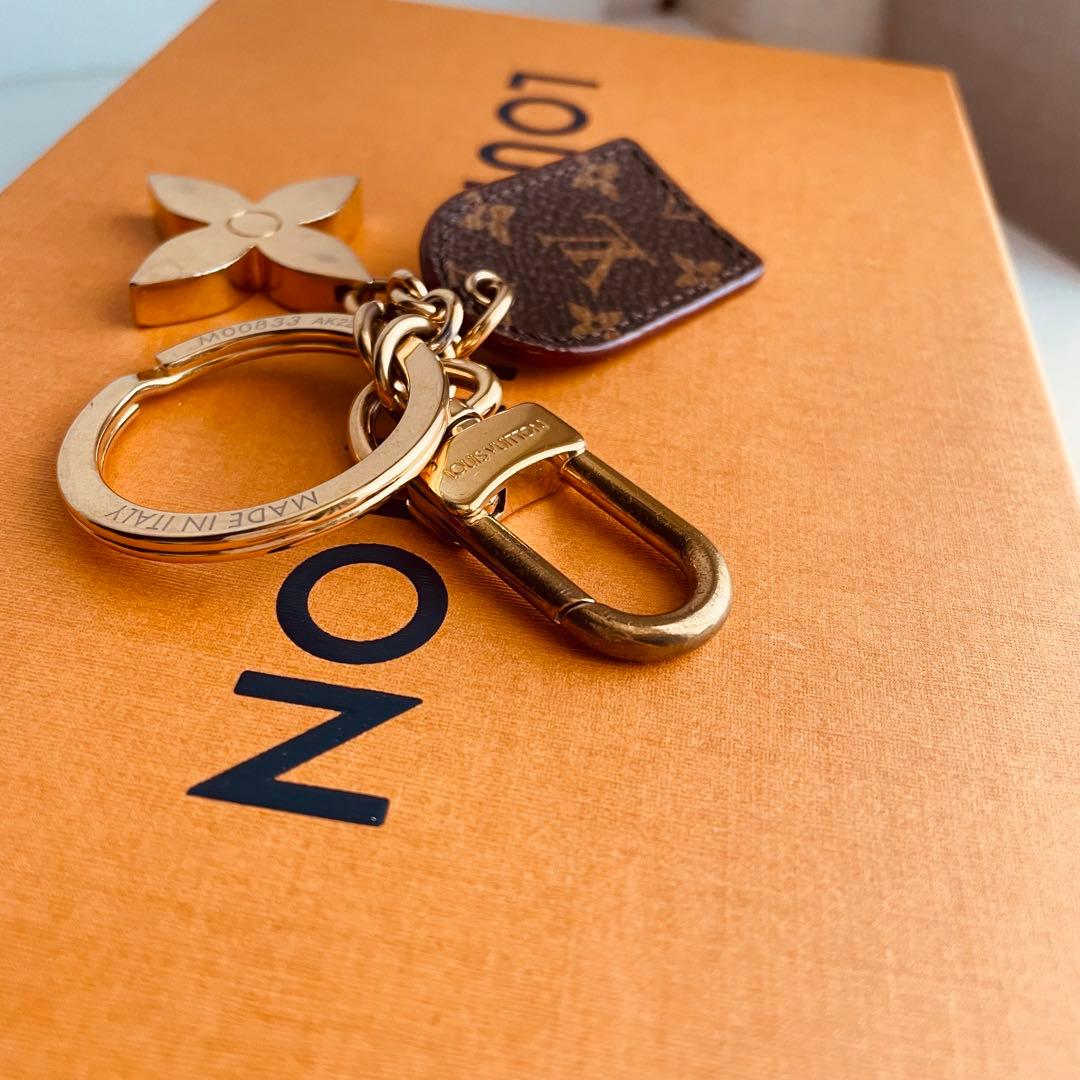美品✨ルイヴィトンモノグラム ポルトクレ LVフォーユー キーリング ゴールド