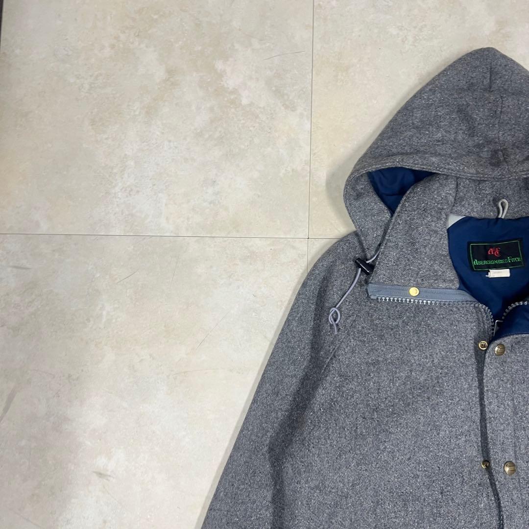 アバクロ ウールリッチ ウール マウンテンパーカー グレー L