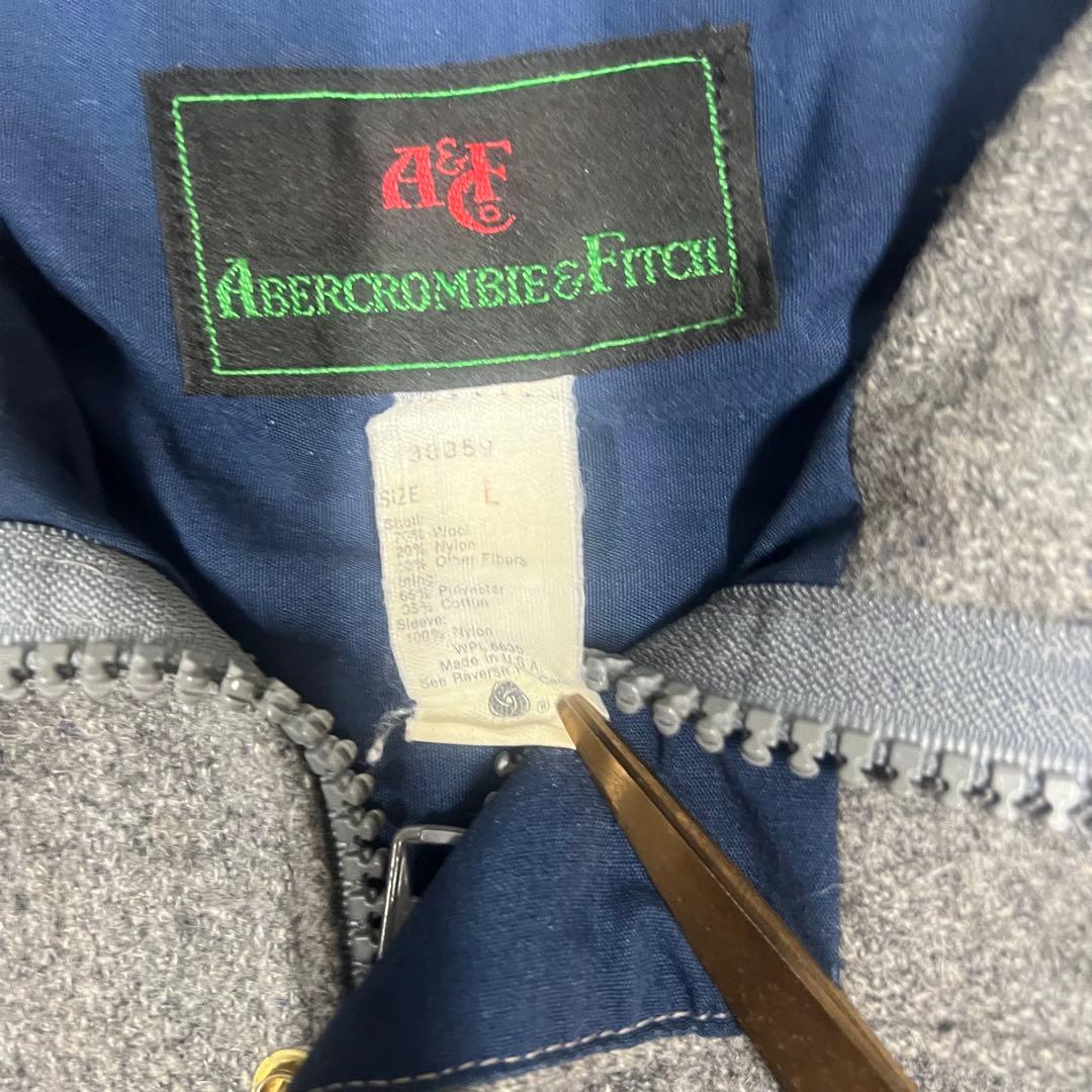 アバクロ ウールリッチ ウール マウンテンパーカー グレー L