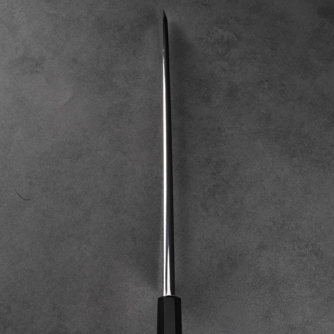 7270 梵静刃物 究極の出刃包丁 尺 刺身包丁 黒檀黒水牛角一本銀巻八角柄