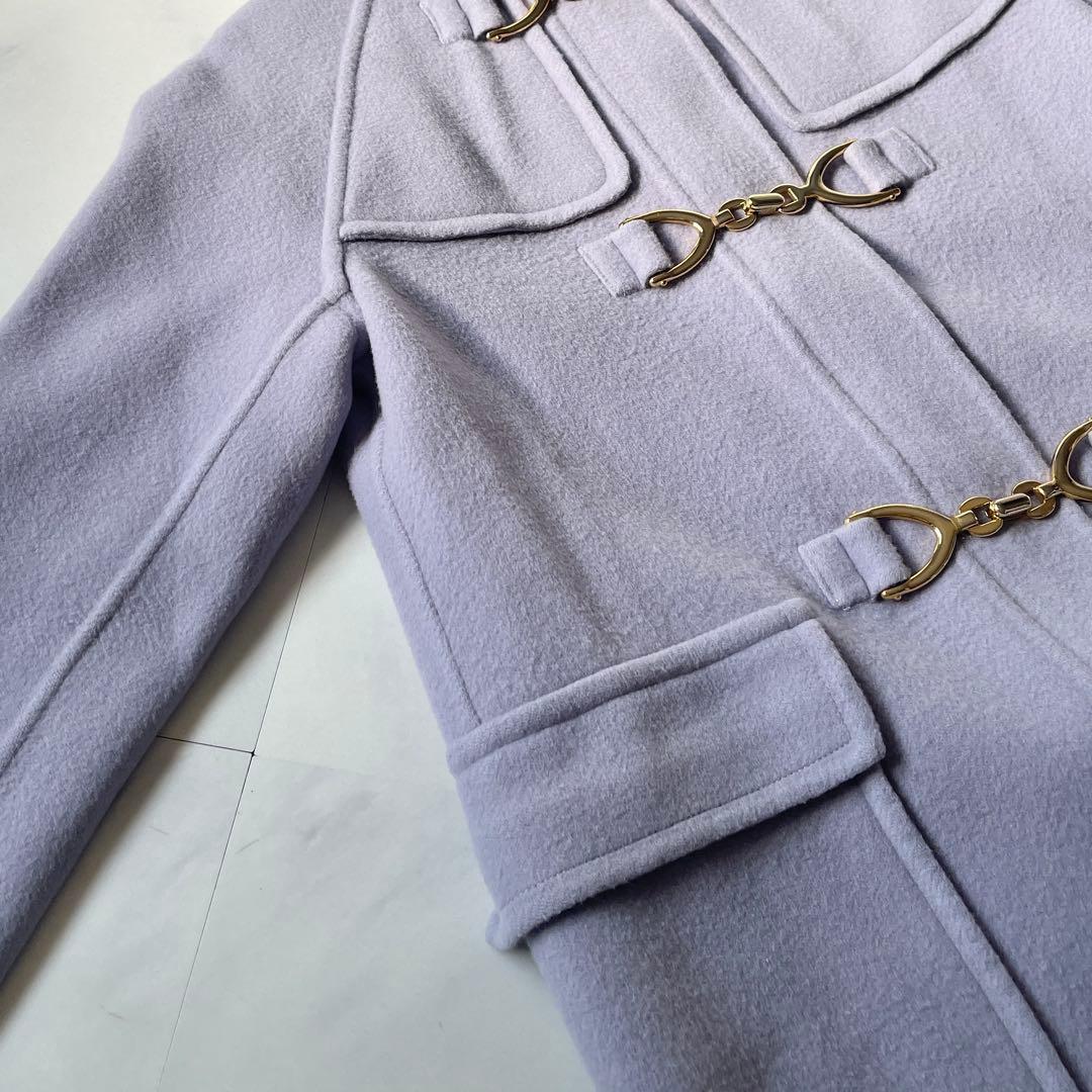 グレースコンチネンタル ダッフル リバーコート ゴールド金具 36 ラベンダー