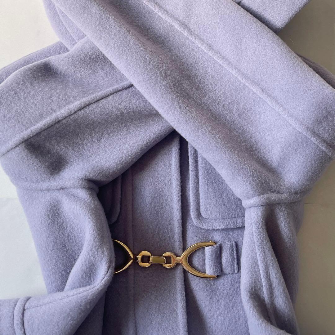 グレースコンチネンタル ダッフル リバーコート ゴールド金具 36 ラベンダー