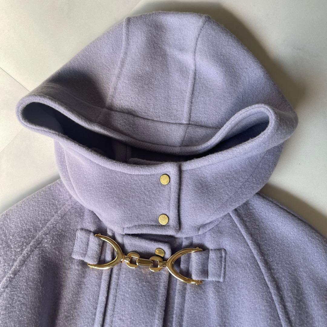 グレースコンチネンタル ダッフル リバーコート ゴールド金具 36 ラベンダー