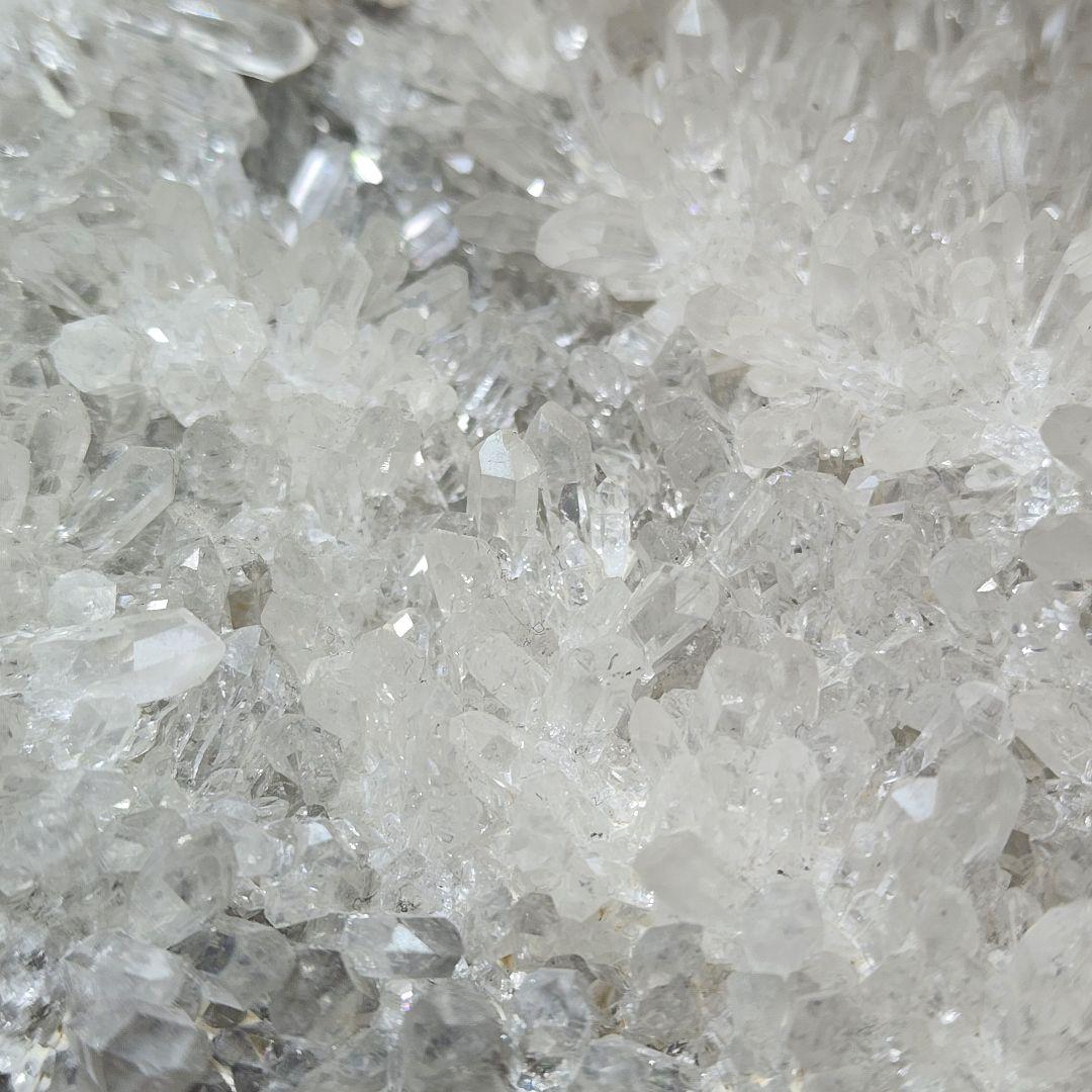 クリスタル水晶 菊花水晶 ハート型置物 スタンド付き