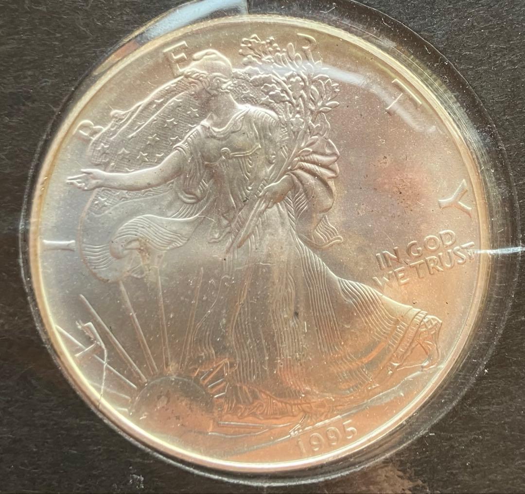 アメリカシルバーイーグル銀貨1995年　1オンス銀貨　純銀　ウォーキングリバティ