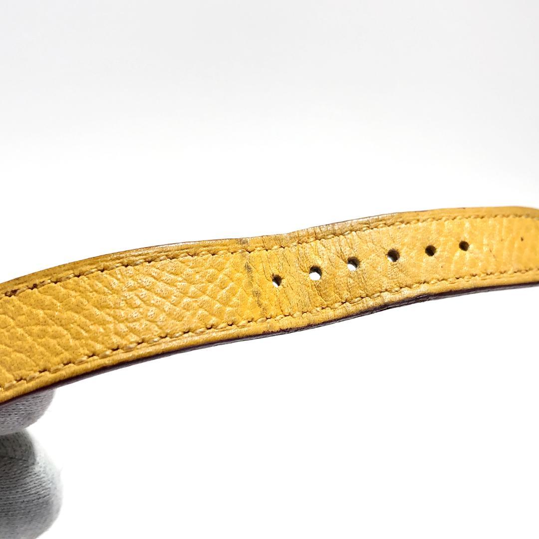 エルメス／ケリー用 替え革ベルト レザー イエロー／純正尾錠 GP