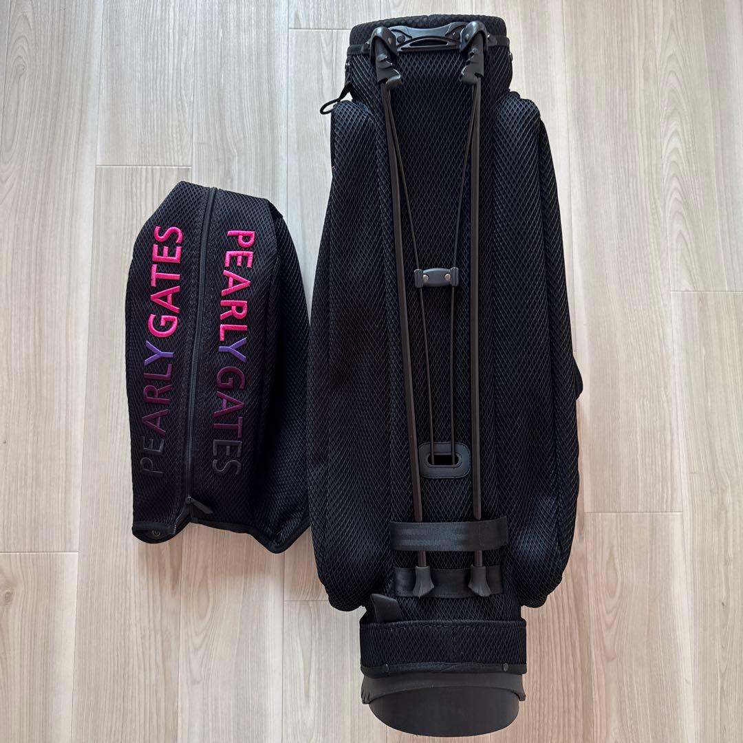パーリーゲイツ　キャディバッグ　スタンド式　軽量　黒　ブラック　ユニセックス