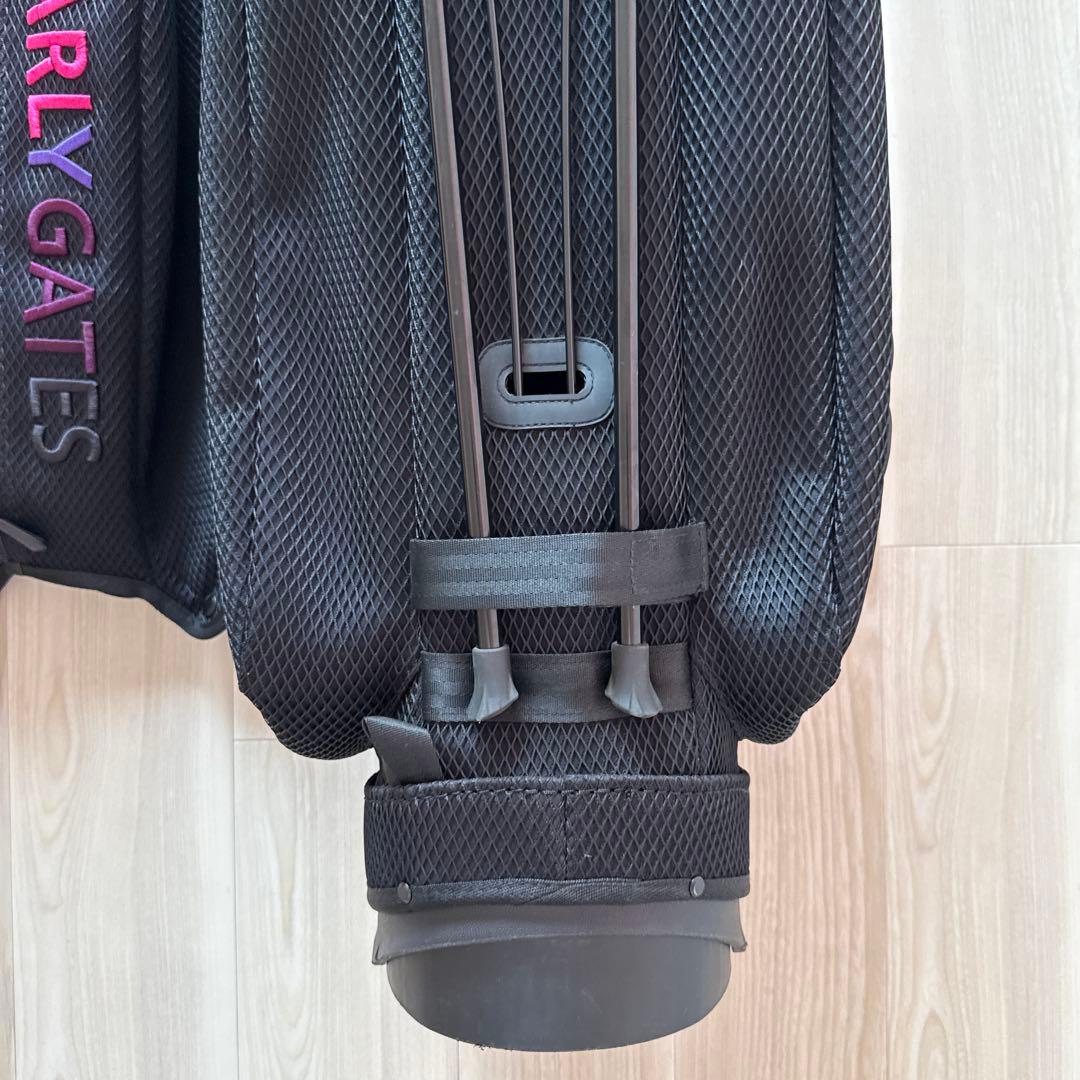 パーリーゲイツ　キャディバッグ　スタンド式　軽量　黒　ブラック　ユニセックス