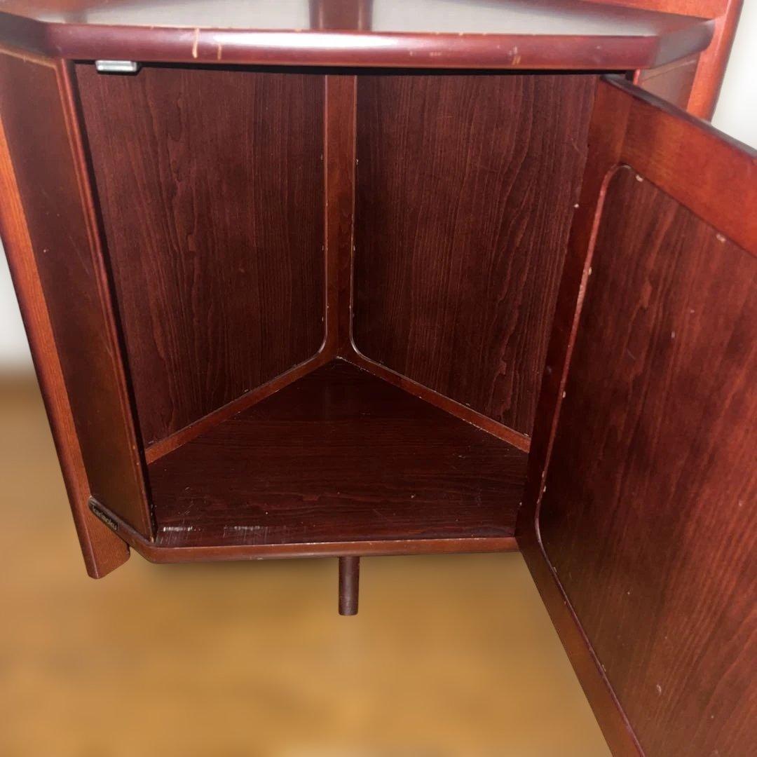 Karimoku　カリモク　電話台　木製　三角　コーナー　インテリア