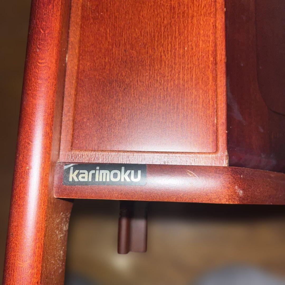 Karimoku　カリモク　電話台　木製　三角　コーナー　インテリア