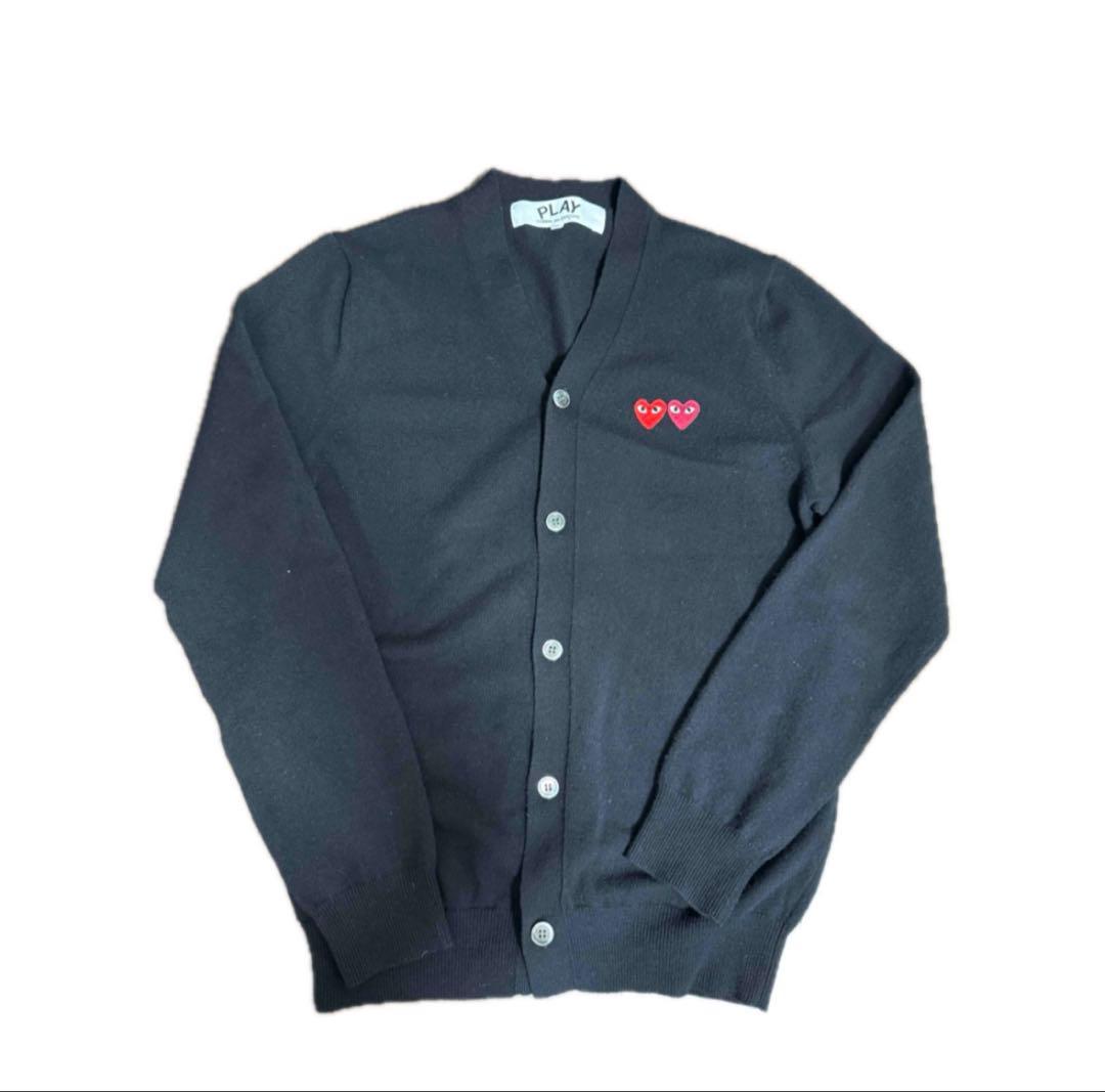 PLAY COMME des GARCONS ハートワッペン カーディガン
