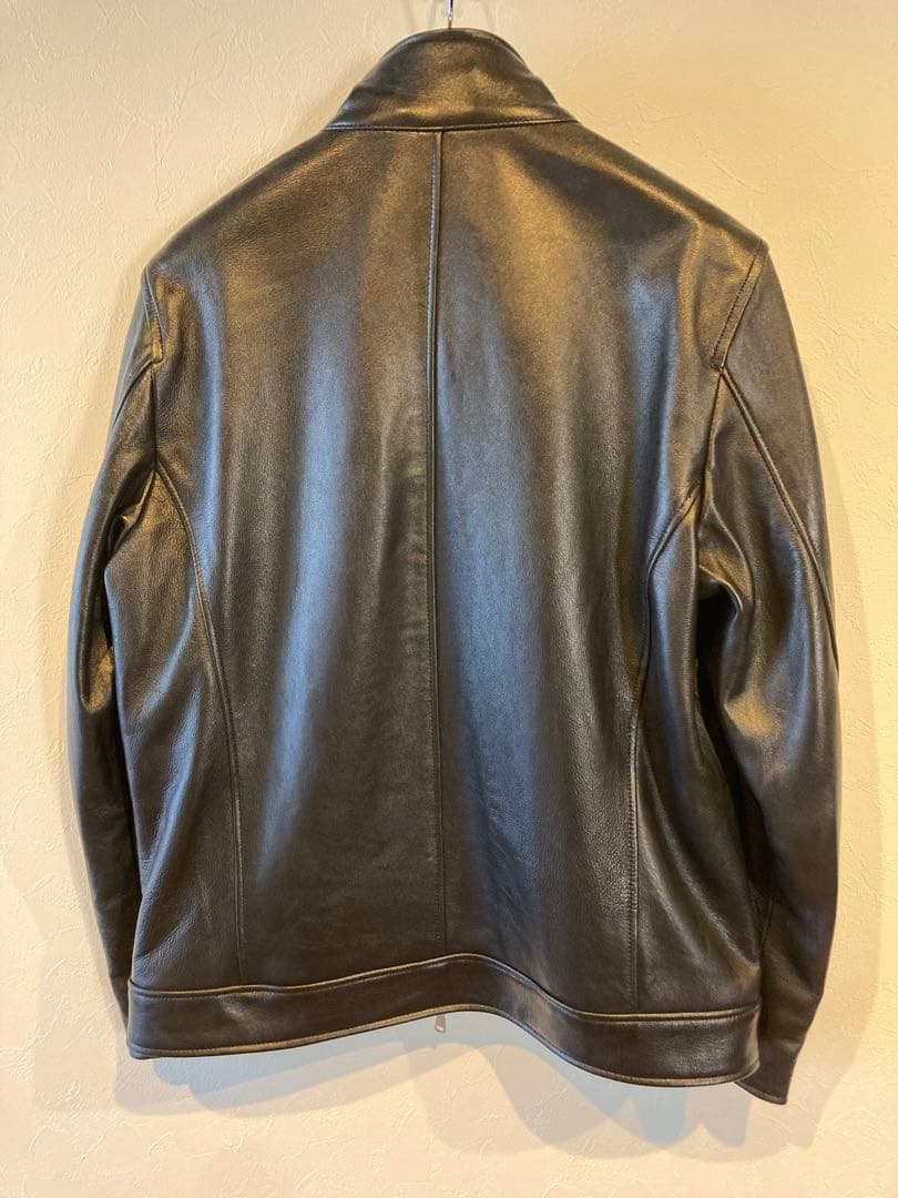 新品　TETE HOMME シープレザーシングルライダースジャケット