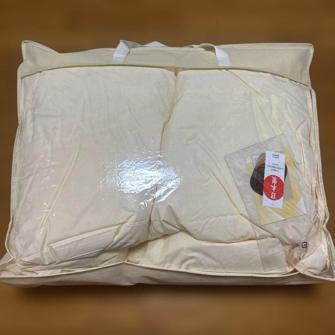 甲州羽毛布団　シングルサイズ　とても軽い　肌掛け　新品　ふとん