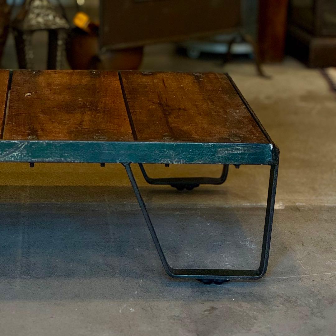 インダストリアル アイアン ローテーブル フランスヴィンテージ1930-40年代
