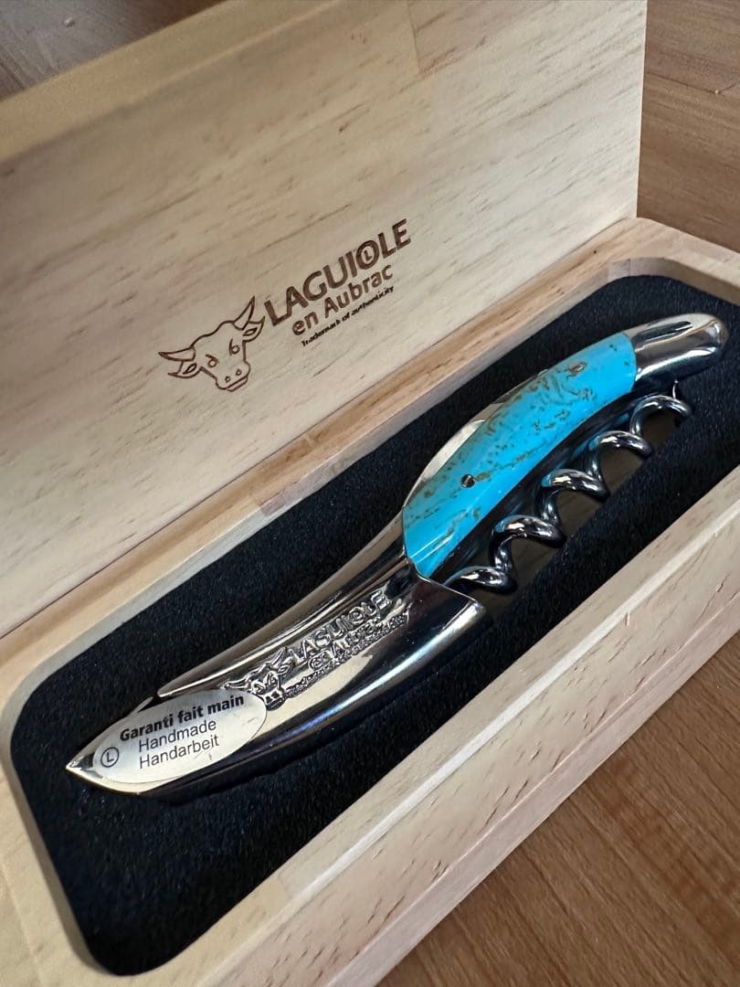 美品 LAGUIOLE ラギオール　アン　オブラック　ターコイズ　ソムリエナイフ