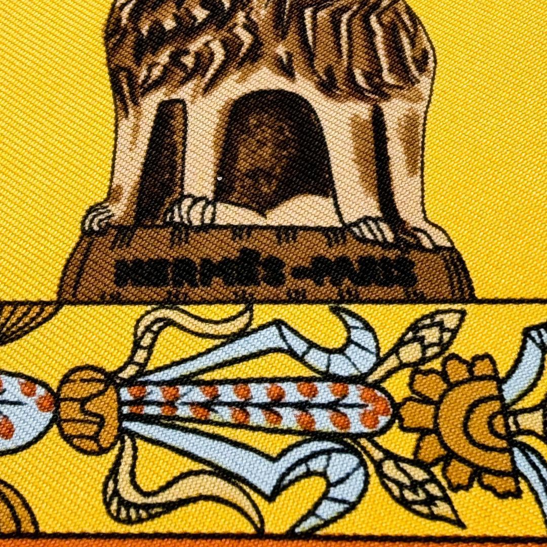 HERMES エルメス カレ45 塔門 スカーフ ガヴロッシュ タグなし 美品