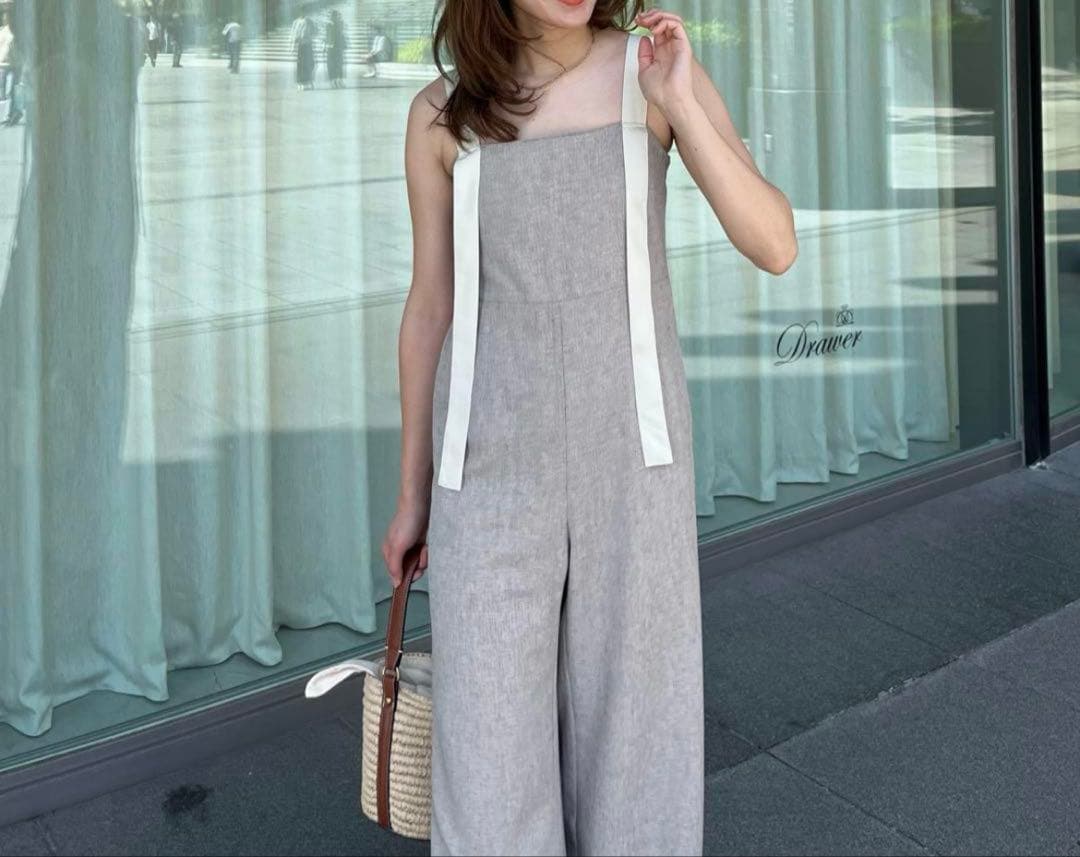 【新品タグ付き】maison raview バイカラーロンパース