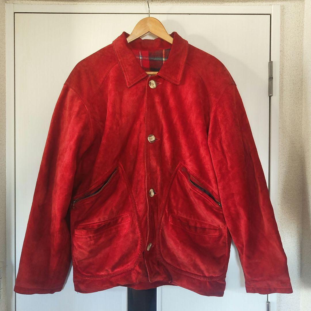 70's〜90's 赤 スウェードコート フランス製