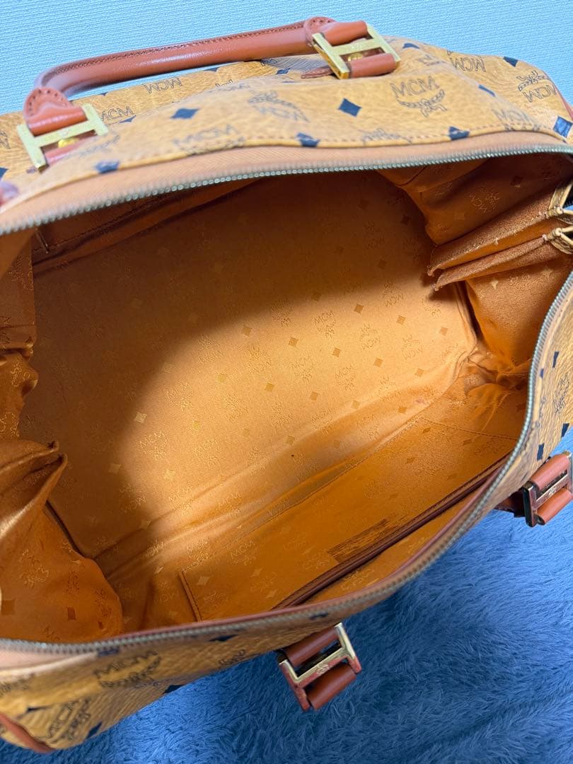 MCM ボストンバッグ ブラウン レザー