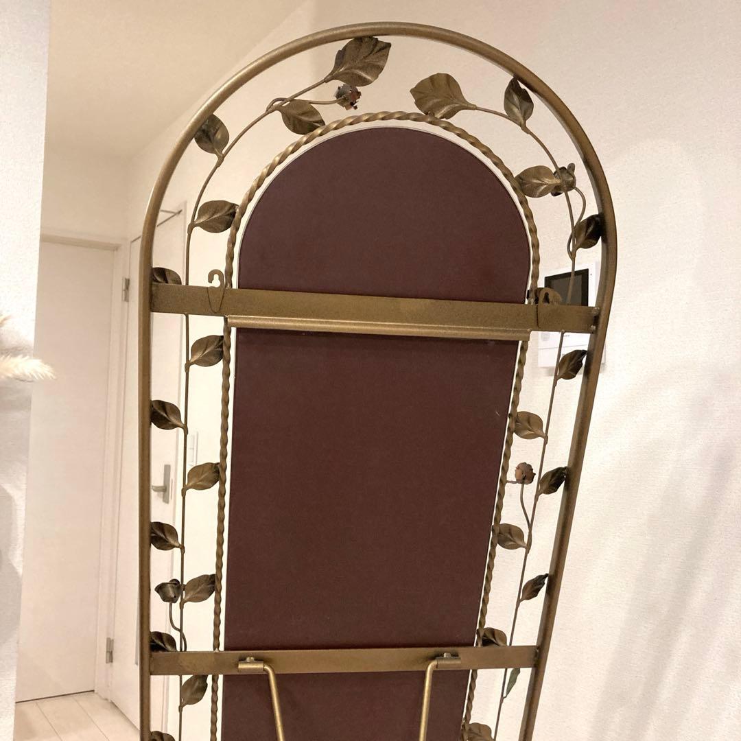 ウォールミラー　アーチ型 スタンドミラー ヴィンテージ アンティーク　アイアン