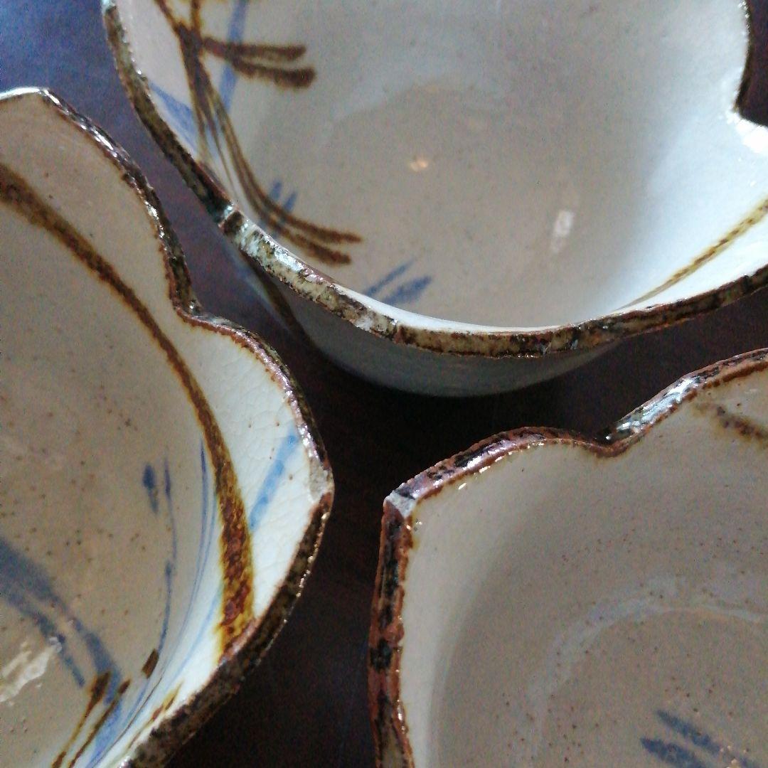 京焼　乾山写割山椒向付　5客　10.5cm　幕末〜昭和初期