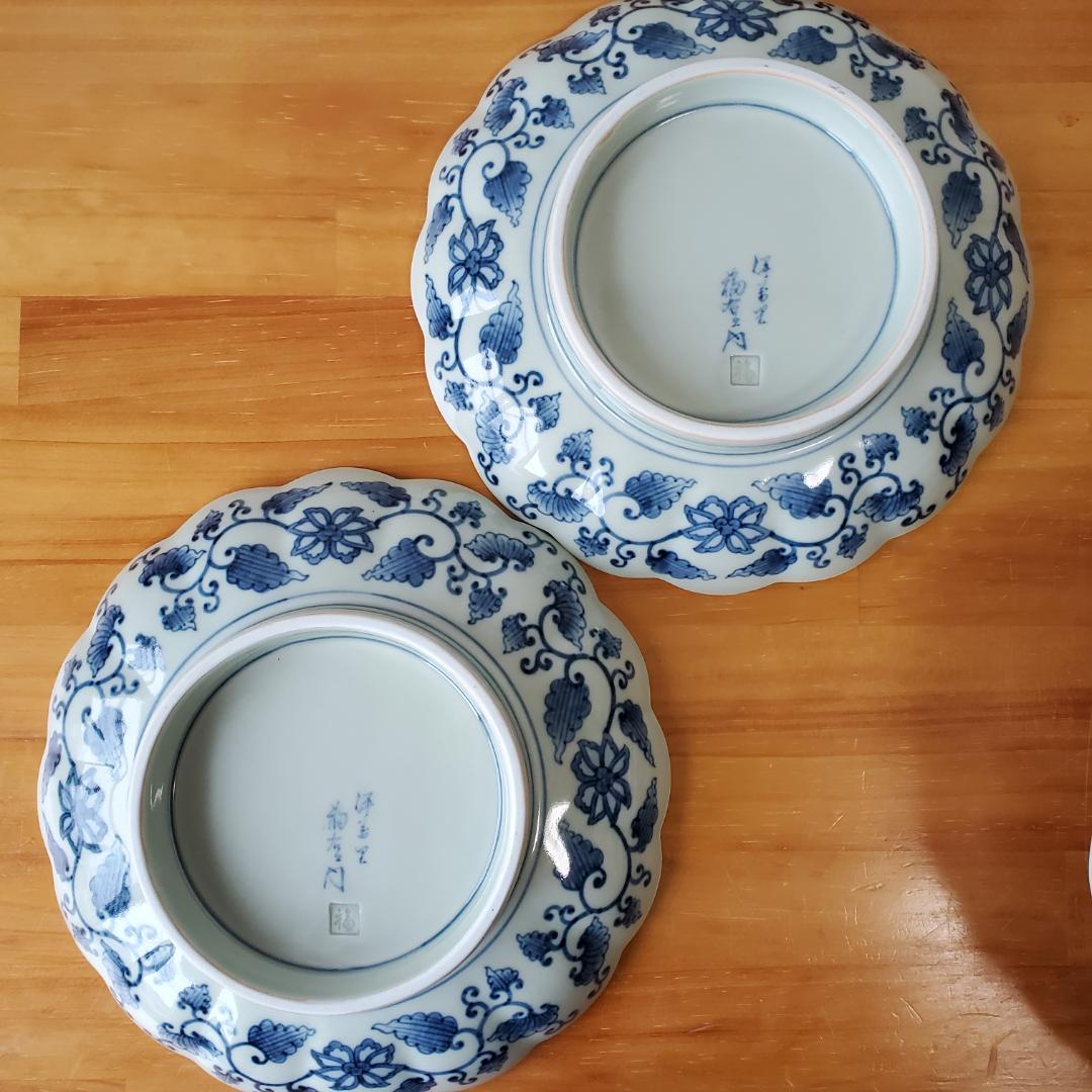 未使用品 福右衛門窯 盛り込み皿 盛り皿 中皿 希少な6客 献上手 古伊万里焼