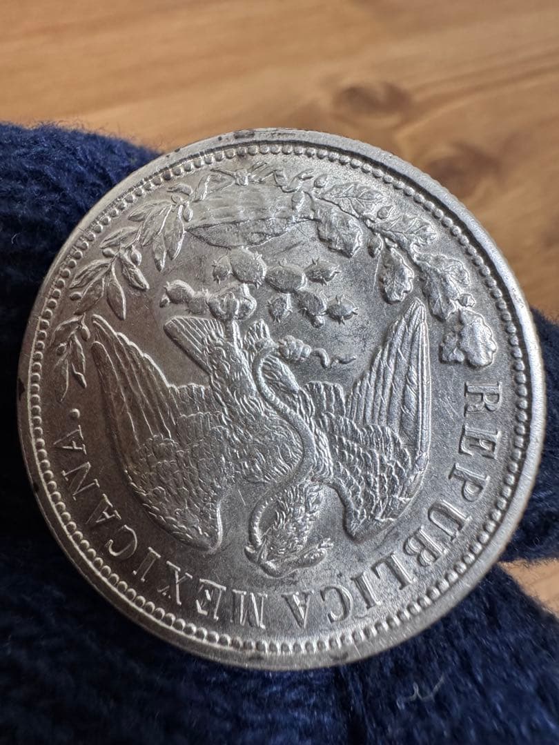 ★本物保証★ 莊印なし‼️ 未使用❗️メキシコ 1ペソ銀貨1898年