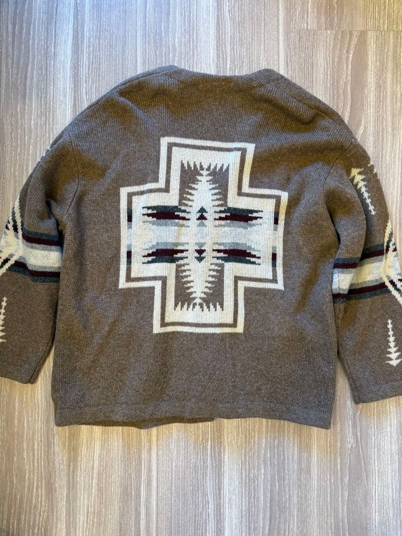 美品　js別注 Pendleton ペンドルトン 幾何学模様 カーディガン L
