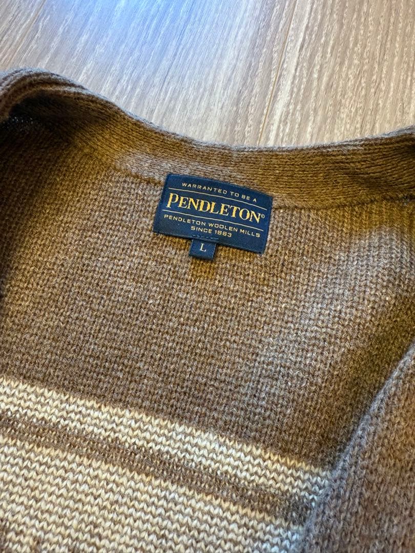 美品　js別注 Pendleton ペンドルトン 幾何学模様 カーディガン L