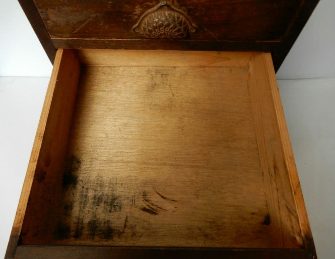 【昭和レトロ アンティーク】引き出し 引き戸 五段