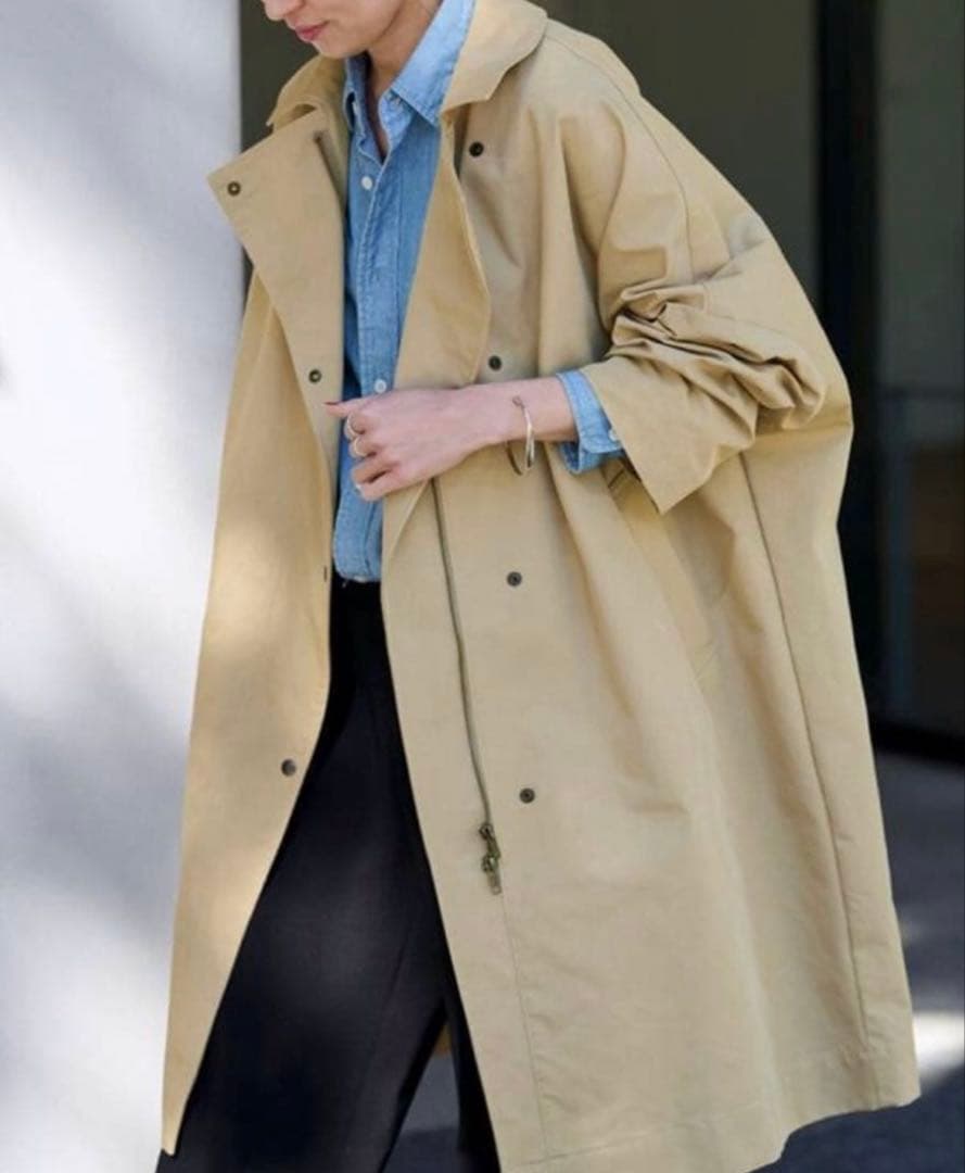 25SS フレームワーク 撥水ポンチョトレンチコート　38 ベージュ