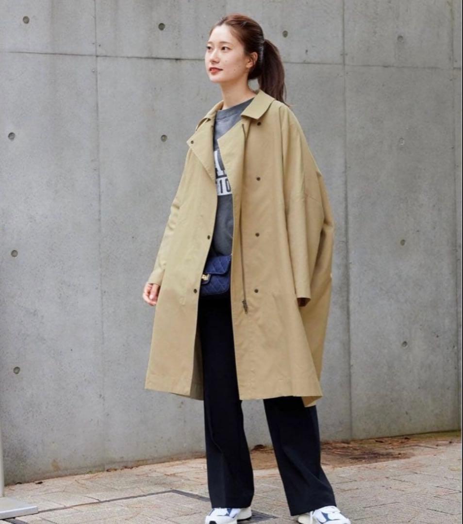 25SS フレームワーク 撥水ポンチョトレンチコート　38 ベージュ
