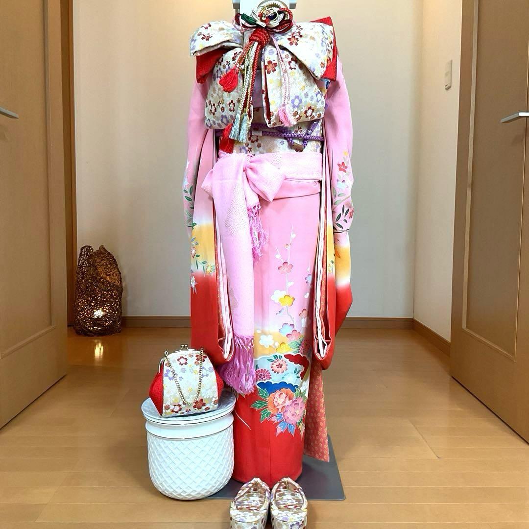 No.26 七五三　　7歳 正絹着物セット　　訳あり