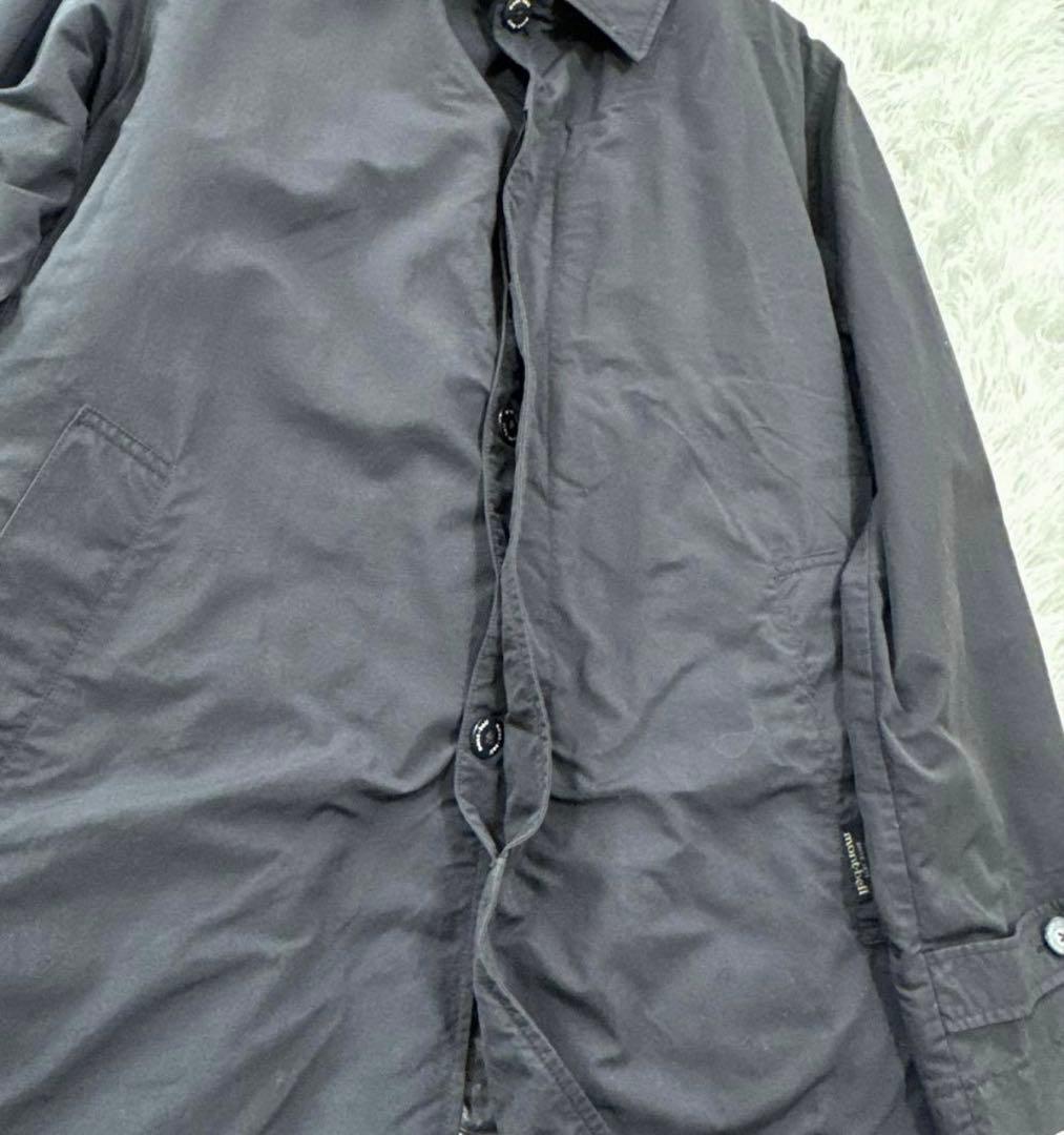 廃盤 L モンベル ダウンライナーコート ステンカラーコート 2way